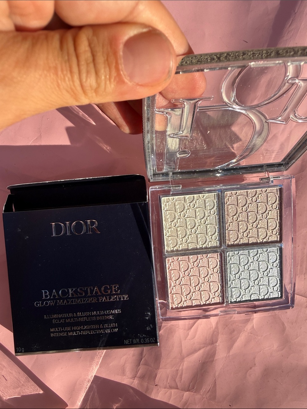 Dior Backstage Glow Maximizer Highlighter Palette — 002 Frosted Opal Glow NIB🌸